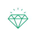 Green Shining Diamond Icon