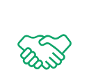 Shaking Hands Green Icon