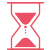 Pink Running Hour Glass Icon