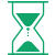 Green Running Hour Glass Icon