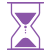 Purple Running Hour Glass Icon