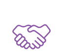 Shaking Hands Purple Icon