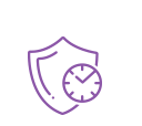 Reliable Purple Shield Icon