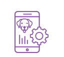 Secure Mobile Phone Purple Icon