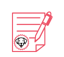 Merchant Doodle Pink Contract Guarantee Icon